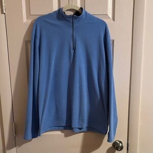 Lands' End Men's Light Blue Zip-Up Sweater